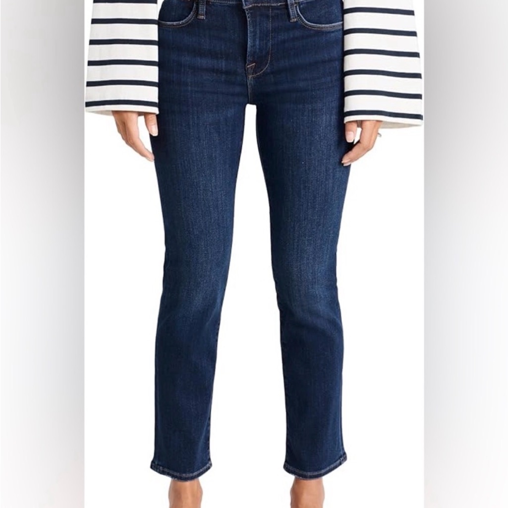 Frame Denim Le High Straight Dark Blue Straight-Leg Jeans
